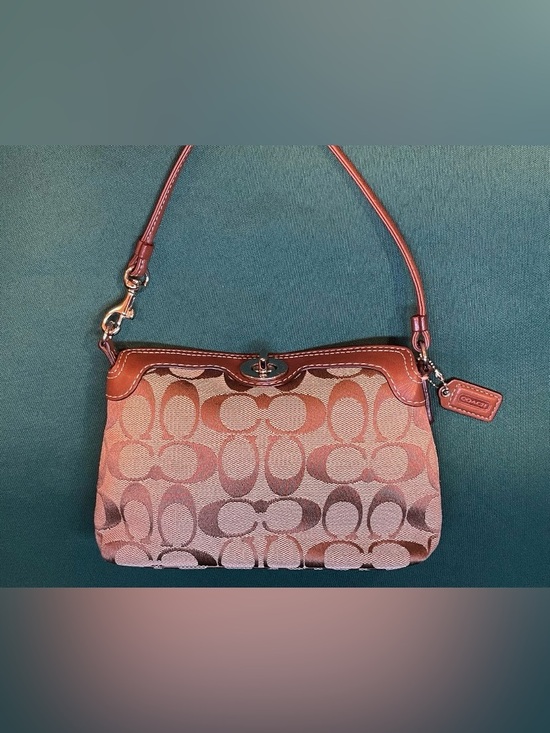 Coach Handbags - Coach Shoulder Bag in Brown Signature Jacquard